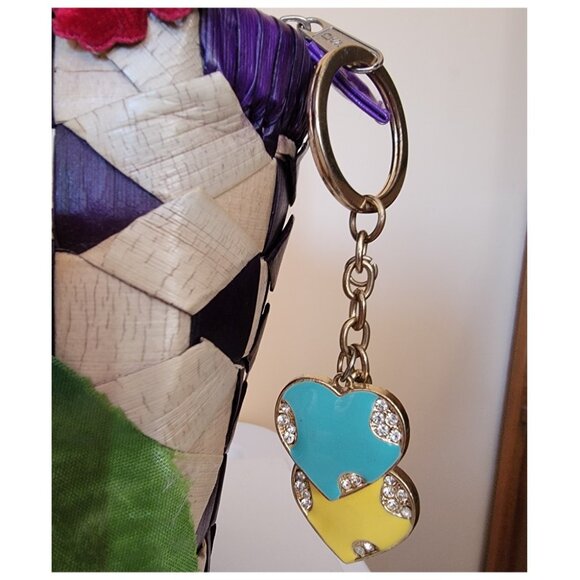 Set of wicker bag and 2 hearts keychain - Picture 2 of 16
